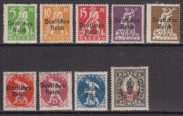 Deutsches Reich, Aus Mi.Nr. 119-138 Bayernmarken Mit Aufdruck Deutsches Reich - Ungebraucht