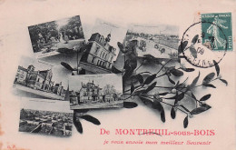 Montreuil  -  Souvenir - Fleurs -  CPA °J - Montreuil