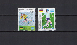 Dominican Republic 1986 Football Soccer World Cup Set Of 2 MNH - 1986 – Mexico