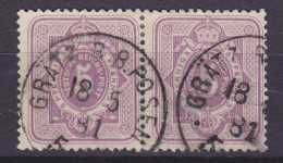 Poland Vorläufer Reichspost 1880 Mi. 40, 3 Pf. Pair Paare Mit Deluxe GRÄTZ R. B. POSEN 1881 Cancel !! - Usati