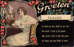 Medemblik Groeten Uit Fantasiekaart Oud 1917 C3112 - Medemblik