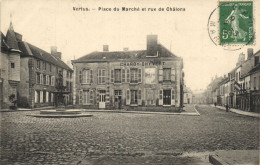 Vertus - Place Du Marché Et Rue De Chalons - Vertus