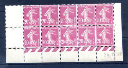 060524  YVERT N° 190 En Coin Daté   Bloc De 10 Avec 4 Variétés Dont Sans Le C - Neufs