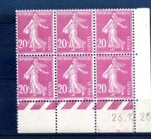 040524  YVERT N° 190 En Coin Daté   Bloc De 6 Avec 4 Variétés Dont Sans Le C - Unused Stamps