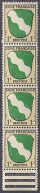 AllBes. Franz.Zone AllgemAusg. 1 II, 4erStreifen, Postfrisch **, Wappen, 1945 - Emisiones Generales