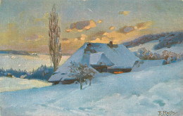 Winter In Schwarzwald Landschaft Kunstler-AK Fr. Reiss German Artist Postcard - Altri & Non Classificati