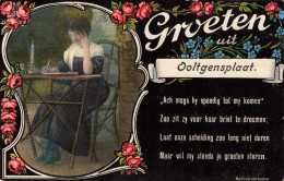 Ooltgensplaat Groeten Uit Fantasiekaart Oud 1916 C3115 - Andere & Zonder Classificatie