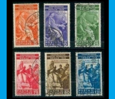 ● VATICANO 1934 ֍ Congresso GIURIDICO ֍ N. 41 / 46 Usati ● Cat. 275 € ● Serie Completa ️● Lotto N. 73 ️● - Used Stamps