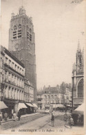 Dunkerque Le Beffroi ( Tramway ... Cachet Au Dos De The Américain Express 1927 ,rue Scribe à Paris - Dunkerque