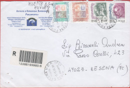 ITALIA - ITALY - ITALIE - 2004 - 1,55 + 1,24€ Alti Valori Ordinari + 0,01 + 0,45€ Donne Nell'arte - Raccomandata - Istit - 2001-10: Storia Postale