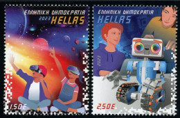 Greece 2023 Child And Technology Set MNH - Unused Stamps