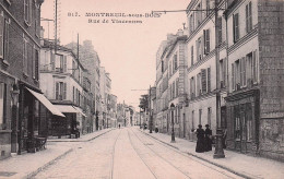 Montreuil  - La Rue De Vincennes - Mercerie - Bonneterie - CPA °J - Montreuil