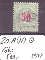 TAXE VERT-BLEU  - No 20A (N)  OBLITERE   - COTE: 500.- - Portomarken