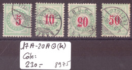 TAXES VERT-BLEU  - No 17A (K) - 20A (K)  OBLITERES   - COTE: 230.- - Postage Due