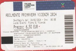 ITALIA - VICENZA - Italian Exhibition Group - Abilmente Primavera 2024 - Biglietto D'Ingresso - Usato - Tickets - Entradas