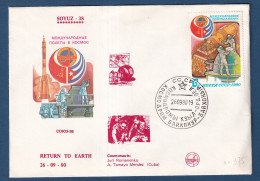 Russie - CCCP - FDC - Premier Jour - Retour Sur La Terre - Soyouz - Espace - 1979 - Storia Postale