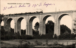 N°1801 W -cpa Villedomer Le Viaduc Avec Train- - Ouvrages D'Art