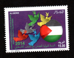 2014- Algérie- Année Internationale De Solidarité Avec Le Peuple Palestinien - Drapeau - Colombe - Série Compl.1v.MNH** - Palestine