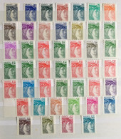 France 1977 à 1981 -  SERIE COMPLETE DES  45 TIMBRES   SABINE  ,  NEUFS , TOUS DIFFERENTS - Unused Stamps