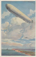 AK Reichsmarineluftschiff Wacht An Deutscher Ostseeküste - Luftflotten-Verein - Prof. Schulze - Riesenbeck 1915 (69138) - Airships