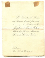 Faire Part De Mariage Josephine Mac Mahon Wrem Et Louis Da Silveira Vianna - Boda