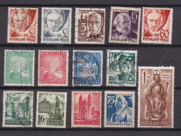 RHEINLAND -PFALZ 1947, Cancelled Stamp(s) 14 Famous People And Buildings1=41, #16029 - Other & Unclassified