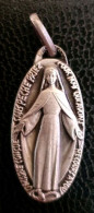 Pendentif Médaille Religieuse Milieu XXe "Notre-Dame De La Médaille Miraculeuse" Grav. Fernand Py - Religion &  Esoterik
