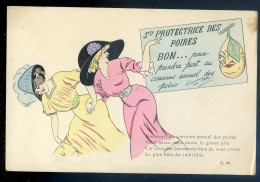 Rare Cpa Illustrateur Xavier Sager -- Ste Protectrice Des Poires   STEP179 - Sager, Xavier