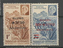 MADAGASCAR  N° 284 Et 285 NEUF**  SANS CHARNIERE NI TRACE / Hingeless  / MNH - Ungebraucht