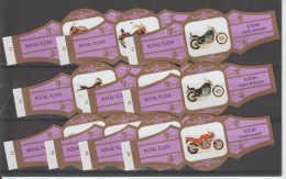 Reeks 1002  Motoren   1-10    ,10  Stuks Compleet      , Sigarenbanden Vitolas , Etiquette - Sigarenbandjes