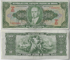 Brazil Banknote President Getúlio Vargas 10 Cruzeiros 1950 Amato-75 Pick-143 Hand-signed VF - Brazil