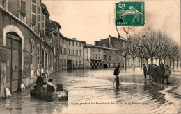 Givors Place De La Liberté Pendant Les Inondations Des 21 , 22 Et 23 Janvier 1910 Rhône 69700 Cpa Voyagée En TB.Etat - Givors