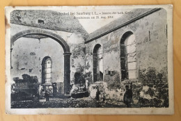 1915 -CP Bruderdorf Bei Saarburg -Intérieur De L' Eglise Détruite -Edition Mohr ,Saarburg N°903 -avec Cachet De Contrôle - Sarrebourg