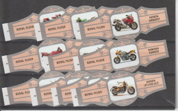 Reeks 1011  Motoren   1-10    ,10  Stuks Compleet      , Sigarenbanden Vitolas , Etiquette - Cigar Bands