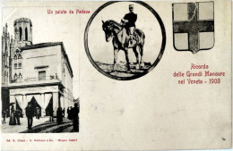 CARTOLINA FORMATO PICCOLO PADOVA RICORDI DELLE GRANDI MANOVRE 1903  N. 8032 - Padova (Padua)