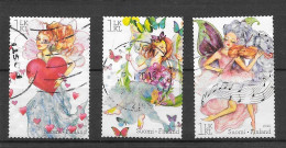 2010 Fairies 1.class Three Stamps From A Miniature Sheet Used Finland Finnland Finlande - Used Stamps