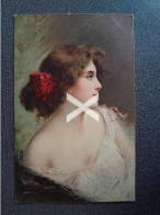 PRETTY LADY IRENE TUCK ASTI SERIES NO 6295 OLD COLOUR ART POSTCARD 1905 - Asti