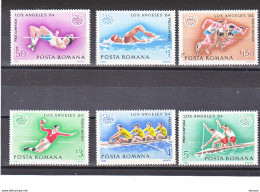 ROUMANIE 1984 Jeux Olympiques De Los Angeles Yvert 3508-3513, Michel 4042-4047 NEUF** MNH Cote 6 Euros - Unused Stamps