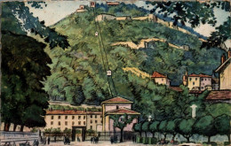 N°1813 W -cpa Grenoble -le Téléphérique Vu Du Jardin De Ville - - Grenoble