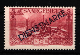 Saargebiet Dienstmarken D 21 Postfrisch Tadellos #HJ033 - Memelgebiet 1923