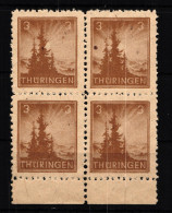 Thüringen 92AY Az2 Postfrisch 4er Block #HJ244 - Altri & Non Classificati