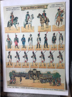 Grande Planche Cartonnée UNE REVUE DU CARROUSEL Uniformes) àn Découper..sujets Recto-versp (CAT7176) - Andere & Zonder Classificatie