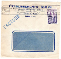 1955  " Etablissements ROSSI Chemises Pyjamas  LYON " - Covers & Documents