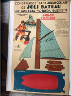 Grande Planche Cartonnée ONSTRUISEZ CE JOLI BATEAU à Découper..(ed JELP, Nantes) (CAT7177) - Altri & Non Classificati