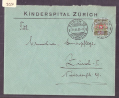 TIMBRE DE FRANCHISE SUR LETTRE A EN-TÊTE - KINDERSPITAL ZÜRICH - Franchise