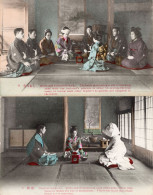 Nuptial Rites Marriage Wedding Ceremony 2x Japanese Postcard S - Other & Unclassified