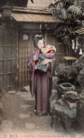 Japanese Motherhood Cherishing Baby Japanese Antique Postcard - Andere & Zonder Classificatie