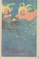 ANGEL CHRISTMAS Holidays Vintage Postcard CPSMPF #PAG810.A - Angeli