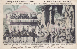Brazil PPC Cuyabá Matto-Grosso Jardim Da Praca 'Coronel Alencastro' CORUMBA 1907 Via MONTEVIDEO & PARIS Etranger Belgium - Other & Unclassified