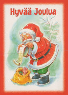 PAPÁ NOEL NAVIDAD Fiesta Vintage Tarjeta Postal CPSM #PAK805.A - Santa Claus